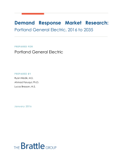 Demand Response Market Research