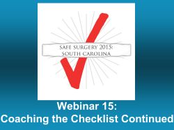 Slides - Safe Surgery 2015