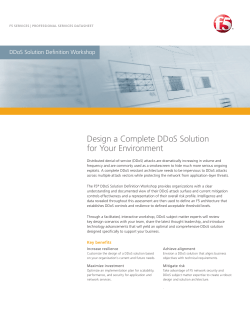 DDoS Solution Definition Workshop | F5 Professional