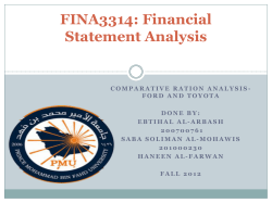 FINA3314: Financial Statement Analysis