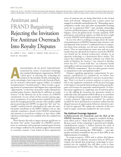 Antitrust and FRAND Bargaining