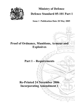 Defence Standard 05-101 Part 1 Issue 1