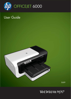 HP Officejet 6000 (E609) Printer Series User Guide