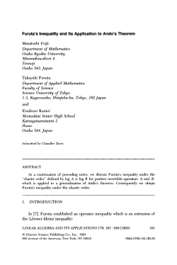 Furuta`s Inequality and Its Application to Ando`s