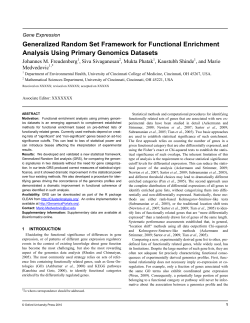 Generalized Random Set Framework for Functional Enrichment