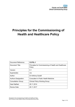 1 - NHS Chorley and South Ribble CCG