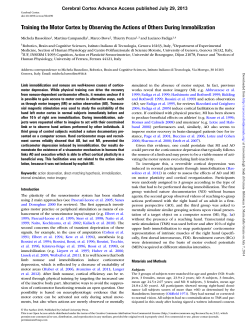 Training the Motor Cortex by Observing the Actions of Others During