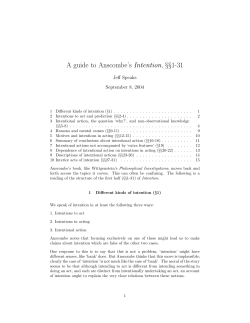 A guide to Anscombe`s Intention, &sect;&sect;1-31