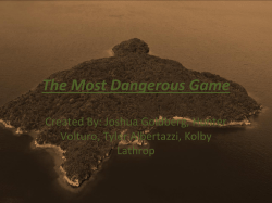 The Most Dangerous Game - erickson