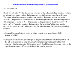 Equilibrium solution to heat equation