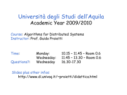 Slides: Introductory elements - Universit&agrave; degli Studi dell`Aquila