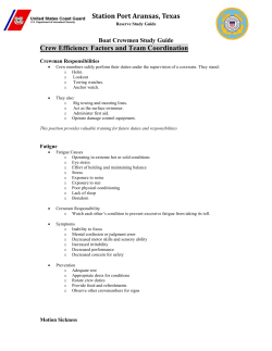Boat Crewmen Study Guide Crew Efficiency Factors and Team
