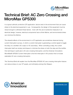 Technical Brief: AC Zero Crossing and MicroMax GPS300