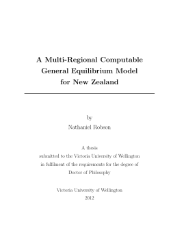 A Multi-Regional Computable General Equilibrium Model for New