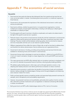 Economics of social services