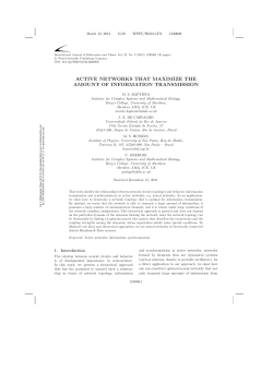 active networks that maximize the amount of information transmission