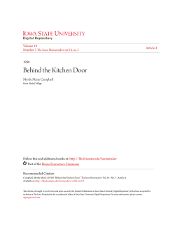 Behind the Kitchen Door - Iowa State University Digital Repository