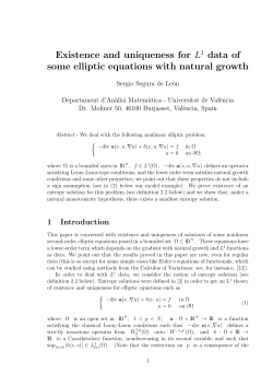 Existence and uniqueness for L data of some elliptic equations with