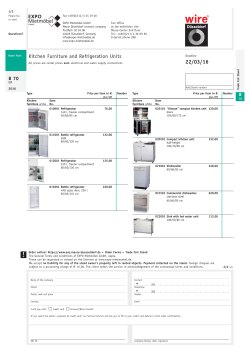 Kitchen Furniture and Refrigeration Units 22/03/16