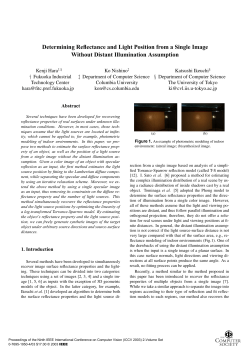 Determining Reflectance and Light Position from a Single Image