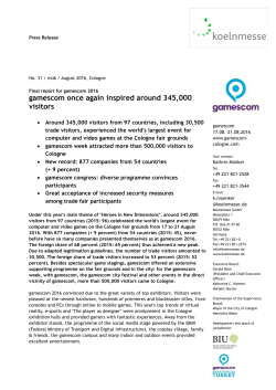 gamescom once again inspired around 345,000 visitors