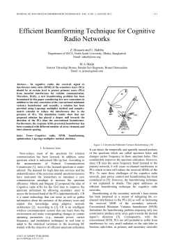 Efficient Beamforming Technique for Cognitive Radio Networks