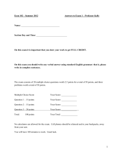 First Midterm with Answers