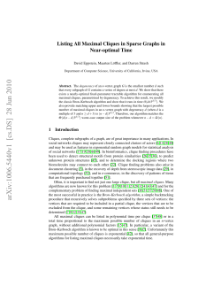 Listing All Maximal Cliques in Sparse Graphs in Near