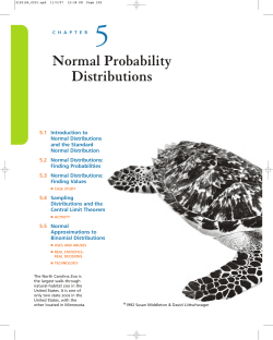 Normal Probability Distributions