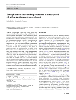 Eutrophication alters social preferences in three