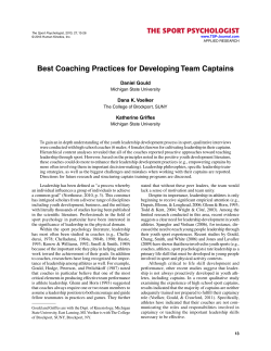 Best Coaching Practices for Developing Team Captains
