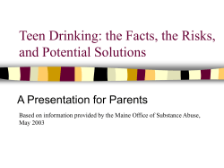 Teen Drinking: the Facts, the Risks, and Potential Solutions