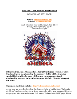 Sunday, August 6 th @ 2:00 &ndash; Church Re