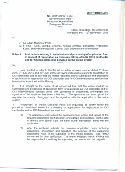 No. 26011!06!2015-0CI Government of India Ministry of Home