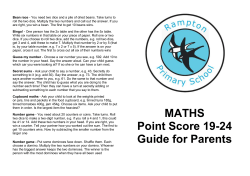 MATHS Point Score 19-24 Guide for Parents