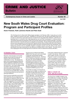 New South Wales Drug Court Evaluation