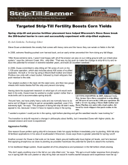 Targeted Strip-Till Fertility Boosts Corn Yields