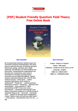 Student Friendly Quantum Field Theory Free