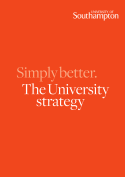 Simply better. The University strategy