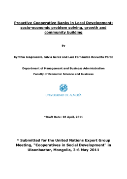 Proactive Cooperative Banks in Local Development