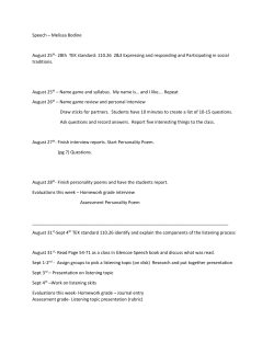 Speech Assignments - Liberty Hill High School