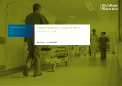 Getting Payment by Outcome (PbO) contracting right