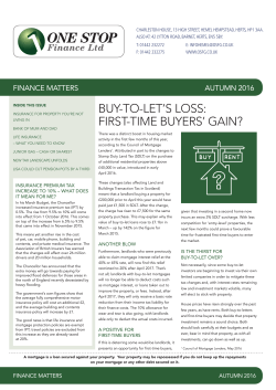 BUY-TO-LET`S LOSS: FIRST