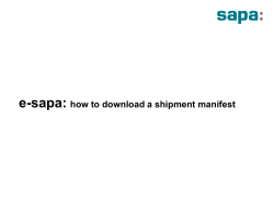 ebusiness - Sapa Group
