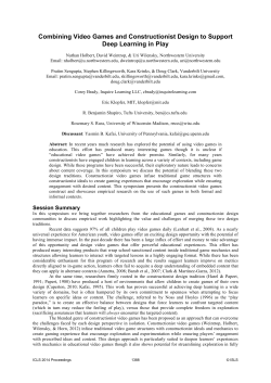 Constructionist video games - The Center for Connected Learning