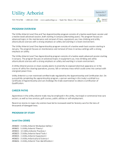 Sault College Utility Arborist