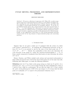 CYCLIC SIEVING, PROMOTION, AND