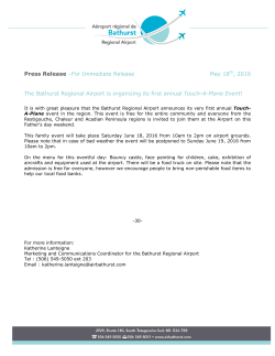 Press Release &ndash;For Immediate Release May 18th, 2016 The