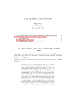 Frege`s puzzle(s) and Fregeanism