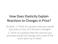 How Does Elasticity Explain Reactions to Changes in Price?